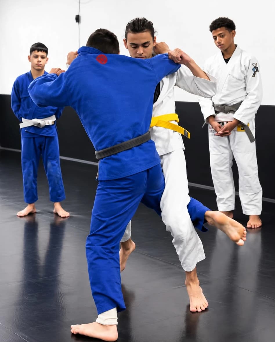 Treino de Judô na Base Jiu-Jitsu